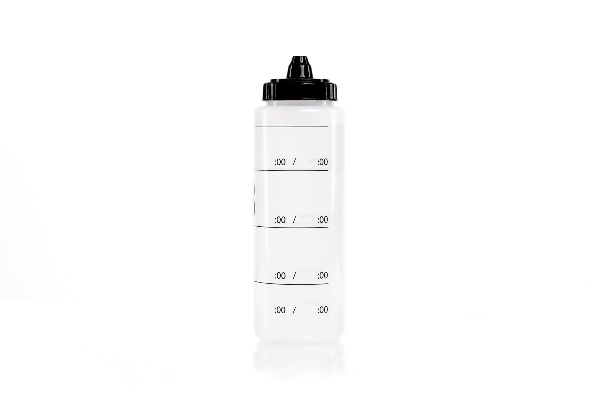 Squeeze Water Bottle  Time Marked 32Oz Clear Sports Bottle