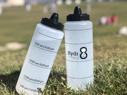 Squeeze Water Bottle  Time Marked 32Oz Clear Sports Bottle